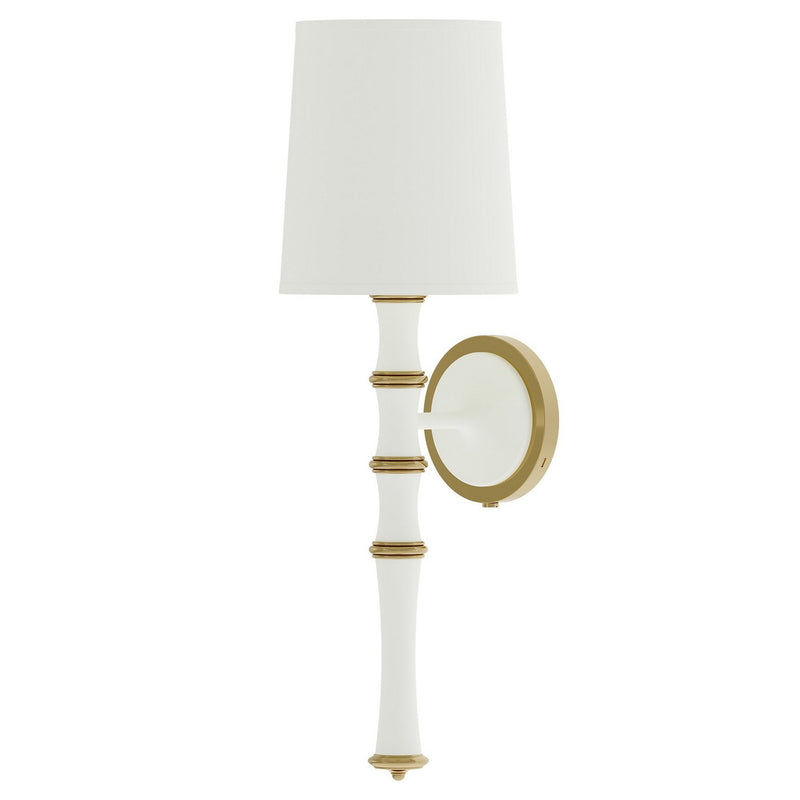 Robert Abbey MDY87X One Light Wall Sconce, Matte Daisy w/Modern Brass