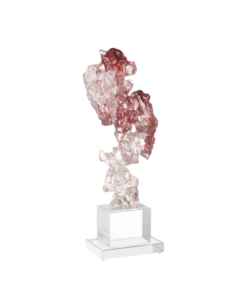 Currey and Company 1200-0975 Sculpture, Purple Pink/Clear