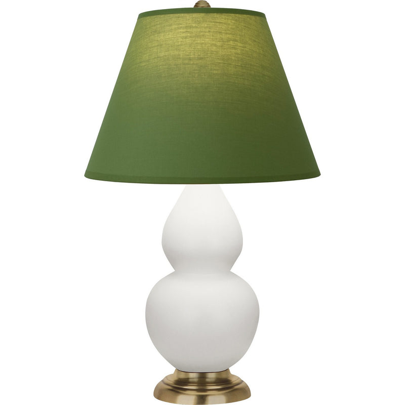 Robert Abbey MLY50G One Light Accent Lamp, Matte Lily Glazed Ceramic w/Antique Natural Brass