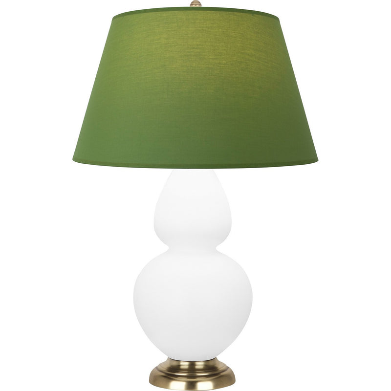 Robert Abbey MLY55G One Light Table Lamp, Matte Lily Glazed Ceramic w/Antique Natural Brass