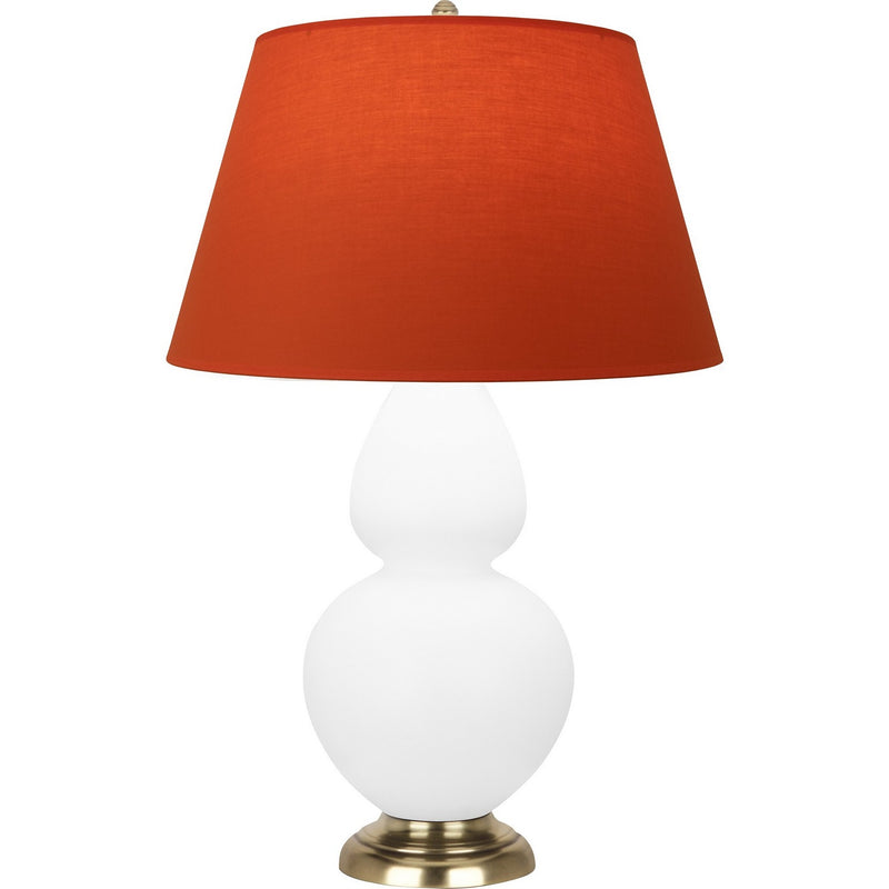 Robert Abbey MLY55T One Light Table Lamp, Matte Lily Glazed Ceramic w/Antique Natural Brass