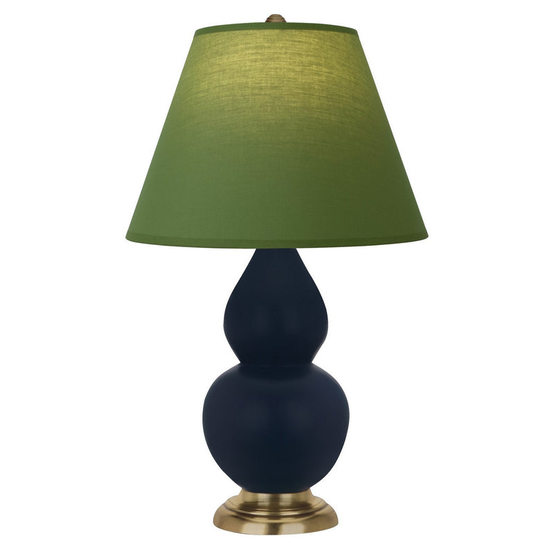 Robert Abbey MMB50G One Light Accent Lamp, Matte Midnight Blue Glazed Ceramic w/Antique Natural Brass
