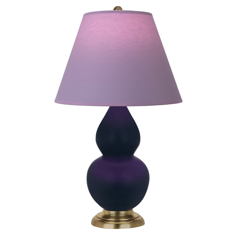 Robert Abbey MMB50L One Light Accent Lamp, Matte Midnight Blue Glazed Ceramic w/Antique Natural Brass