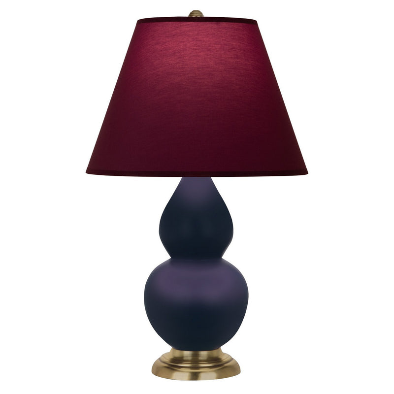 Robert Abbey MMB50P One Light Accent Lamp, Matte Midnight Blue Glazed Ceramic w/Antique Natural Brass
