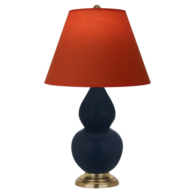 Robert Abbey MMB50T One Light Accent Lamp, Matte Midnight Blue Glazed Ceramic w/Antique Natural Brass