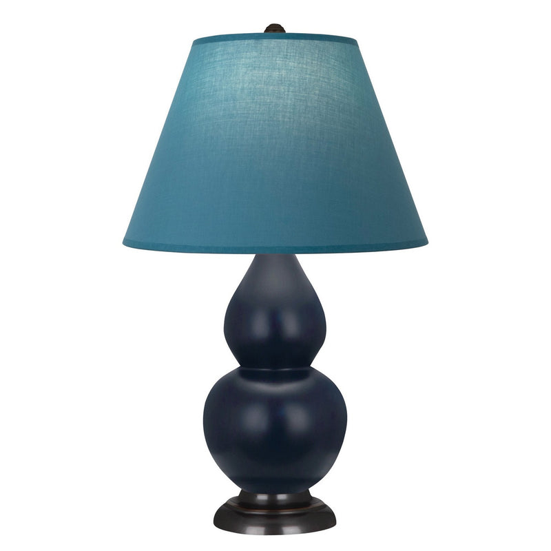 Robert Abbey MMB51B One Light Accent Lamp, Matte Midnight Blue Glazed Ceramic w/Deep Patina Bronze