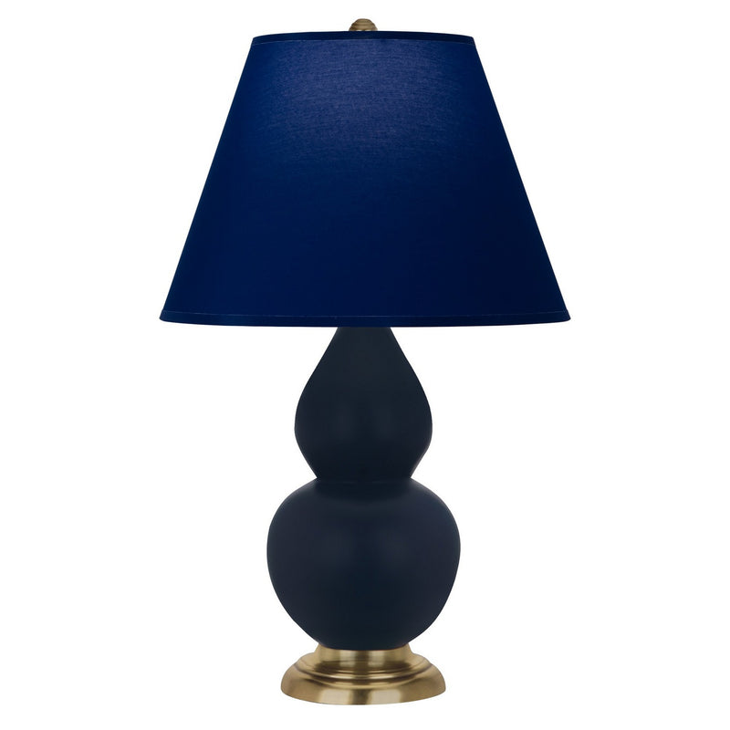 Robert Abbey MMB50N One Light Accent Lamp, Matte Midnight Blue Glazed Ceramic w/Antique Natural Brass
