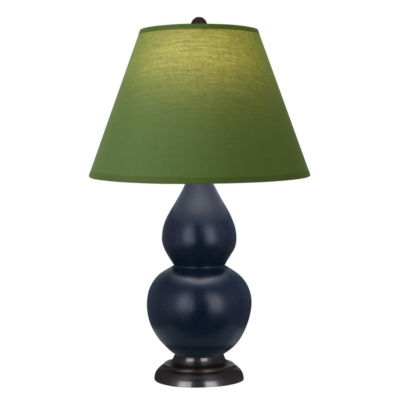 Robert Abbey MMB51G One Light Accent Lamp, Matte Midnight Blue Glazed Ceramic w/Deep Patina Bronze