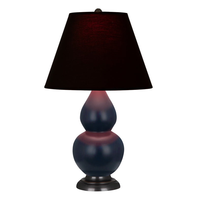 Robert Abbey MMB51K One Light Accent Lamp, Matte Midnight Blue Glazed Ceramic w/Deep Patina Bronze