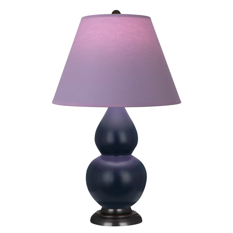 Robert Abbey MMB51L One Light Accent Lamp, Matte Midnight Blue Glazed Ceramic w/Deep Patina Bronze