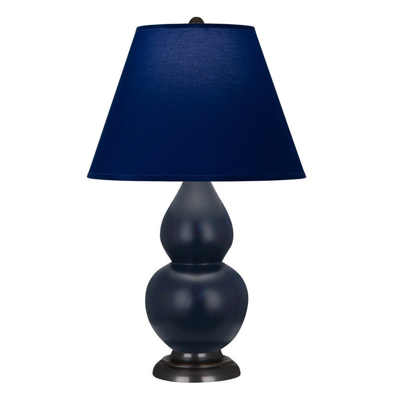 Robert Abbey MMB51N One Light Accent Lamp, Matte Midnight Blue Glazed Ceramic w/Deep Patina Bronze
