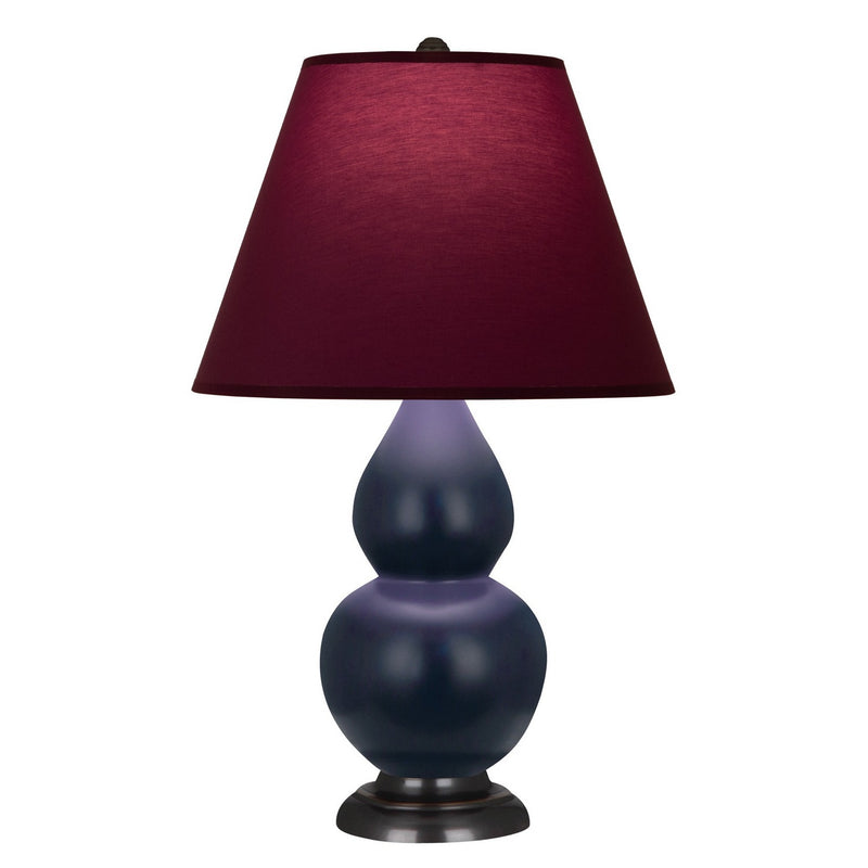 Robert Abbey MMB51P One Light Accent Lamp, Matte Midnight Blue Glazed Ceramic w/Deep Patina Bronze