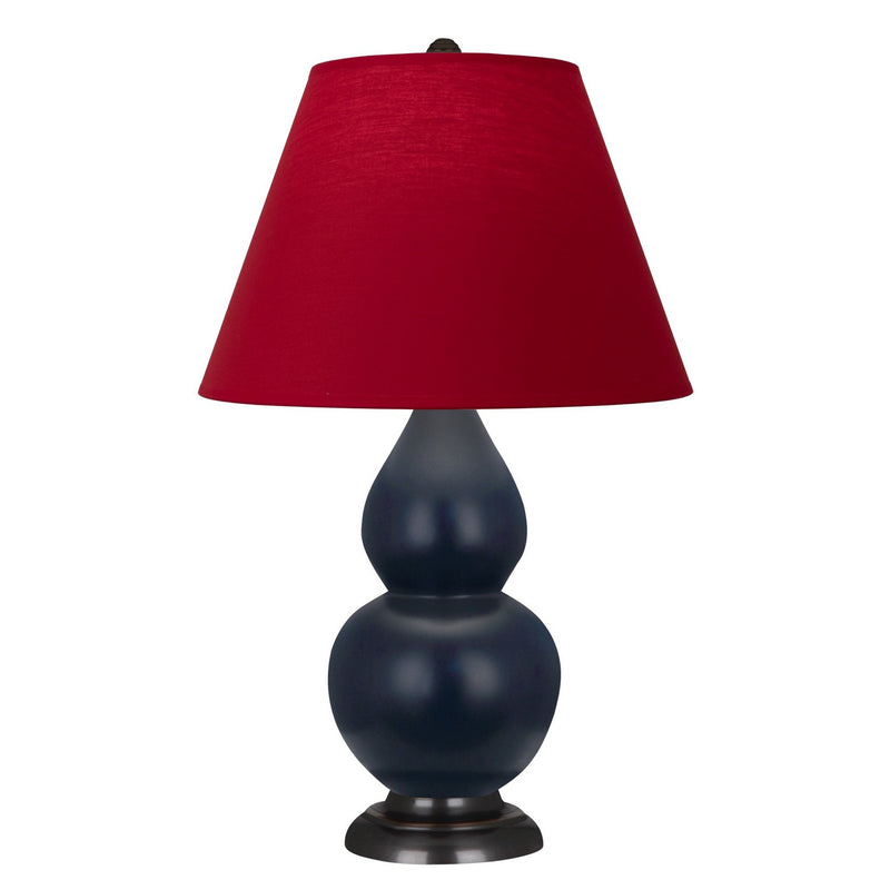 Robert Abbey MMB51R One Light Accent Lamp, Matte Midnight Blue Glazed Ceramic w/Deep Patina Bronze