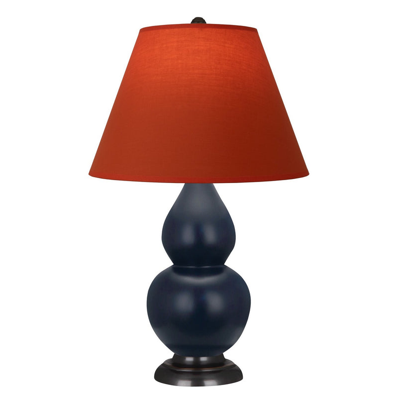 Robert Abbey MMB51T One Light Accent Lamp, Matte Midnight Blue Glazed Ceramic w/Deep Patina Bronze