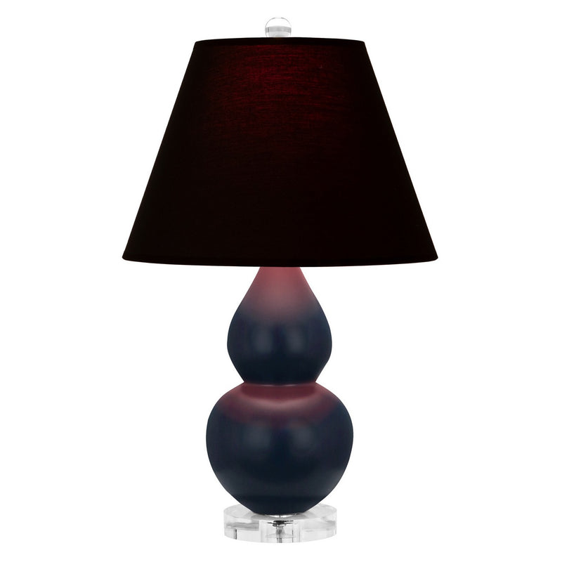 Robert Abbey MMB53K One Light Accent Lamp, Matte Midnight Blue Glazed Ceramic w/Lucite