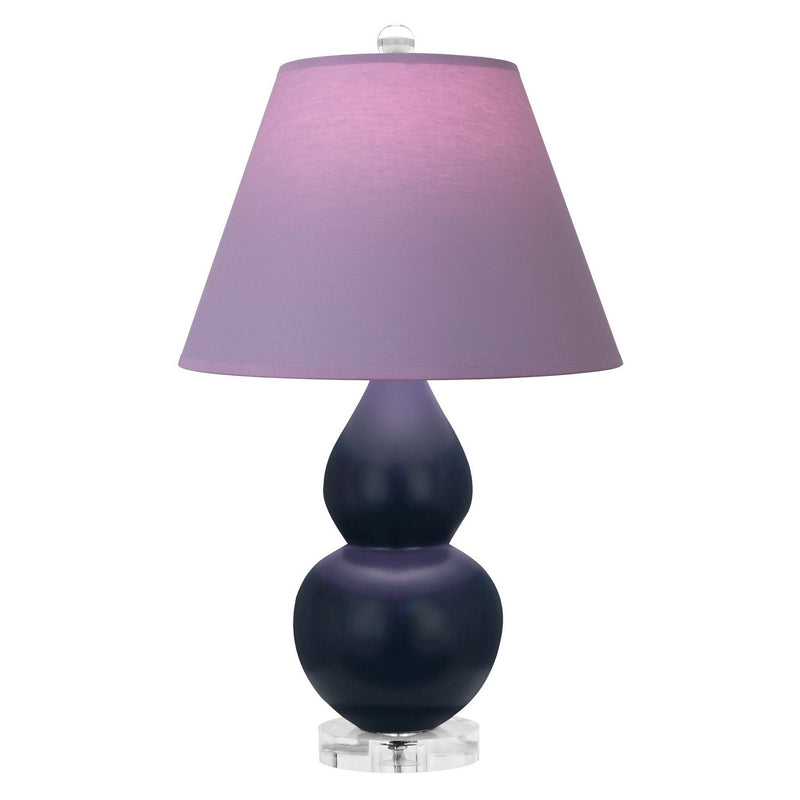 Robert Abbey MMB53L One Light Accent Lamp, Matte Midnight Blue Glazed Ceramic w/Lucite