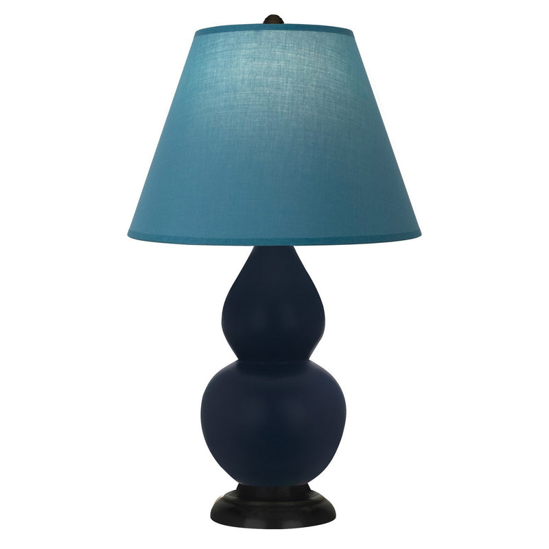 Robert Abbey MMB57B One Light Table Lamp, Matte Midnight Blue Glazed Ceramic w/Deep Patina Bronze