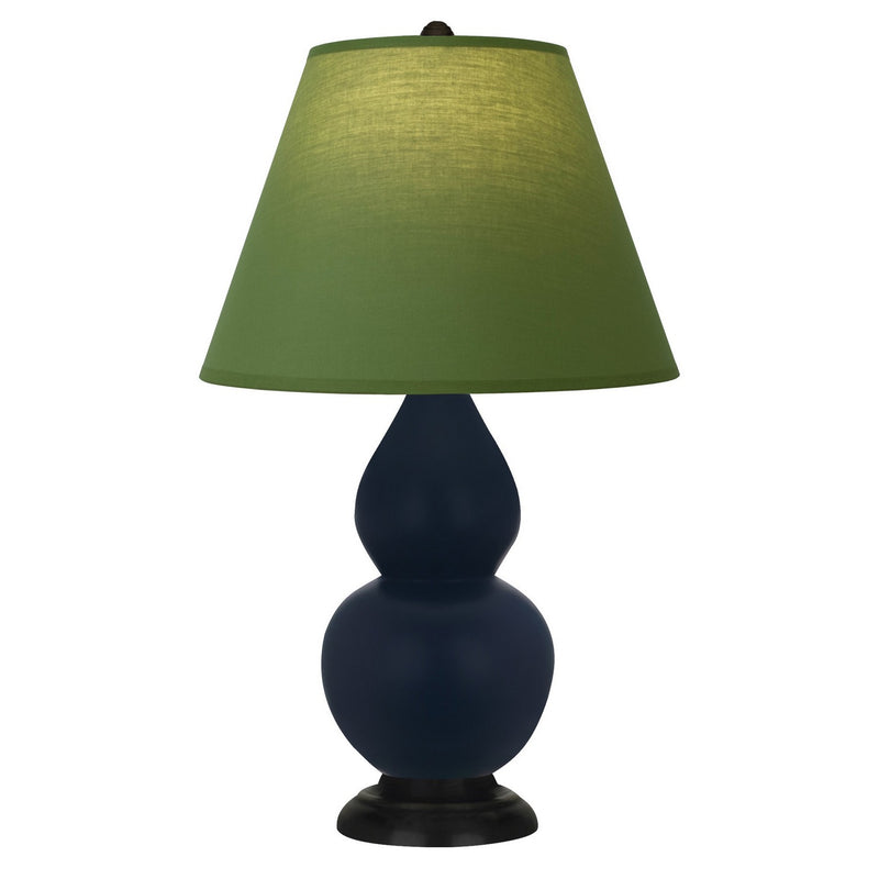 Robert Abbey MMB57G One Light Table Lamp, Matte Midnight Blue Glazed Ceramic w/Deep Patina Bronze