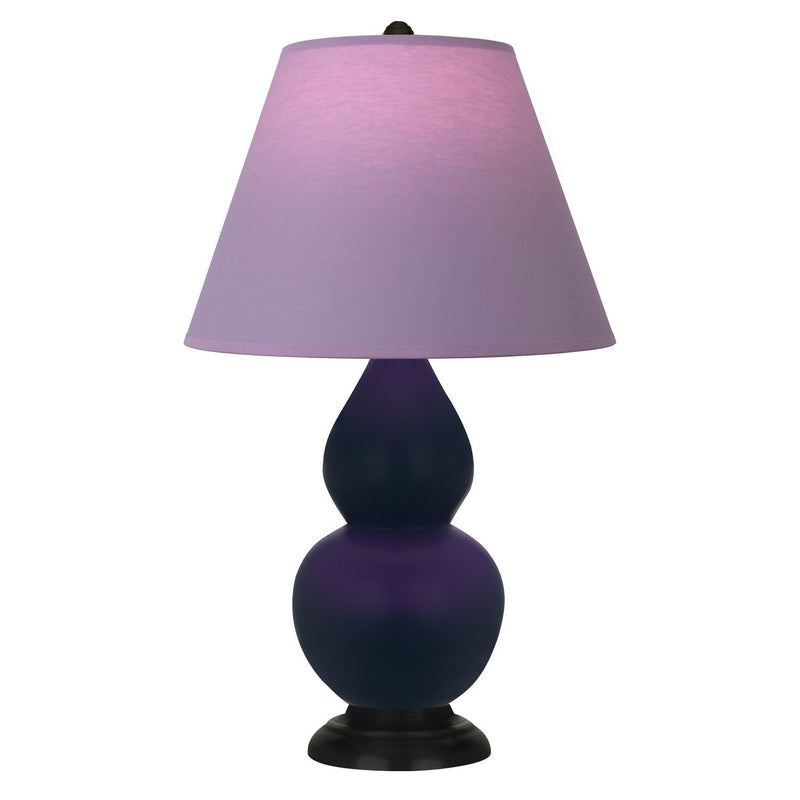 Robert Abbey MMB57L One Light Table Lamp, Matte Midnight Blue Glazed Ceramic w/Deep Patina Bronze