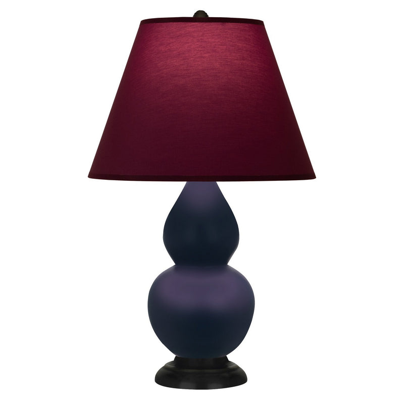 Robert Abbey MMB57P One Light Table Lamp, Matte Midnight Blue Glazed Ceramic w/Deep Patina Bronze