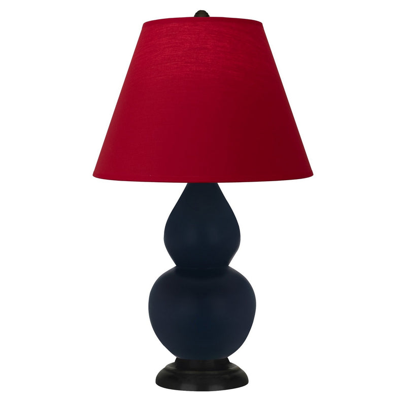 Robert Abbey MMB57R One Light Table Lamp, Matte Midnight Blue Glazed Ceramic w/Deep Patina Bronze