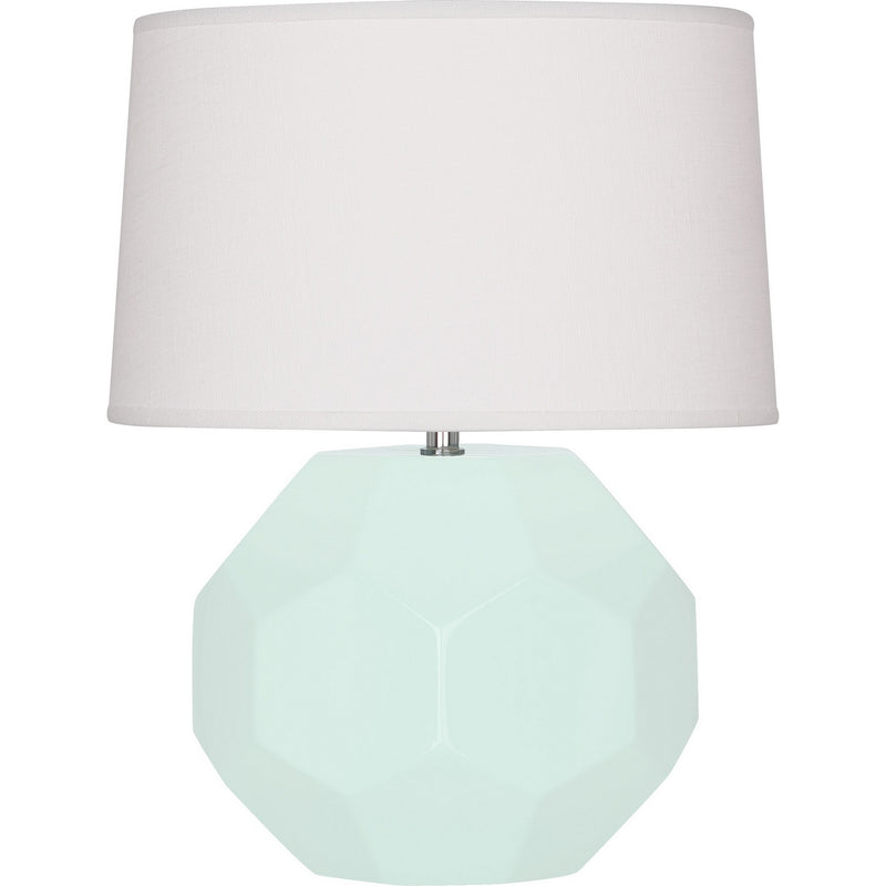 Robert Abbey MN01 One Light Table Lamp, Mint Glazed Ceramic