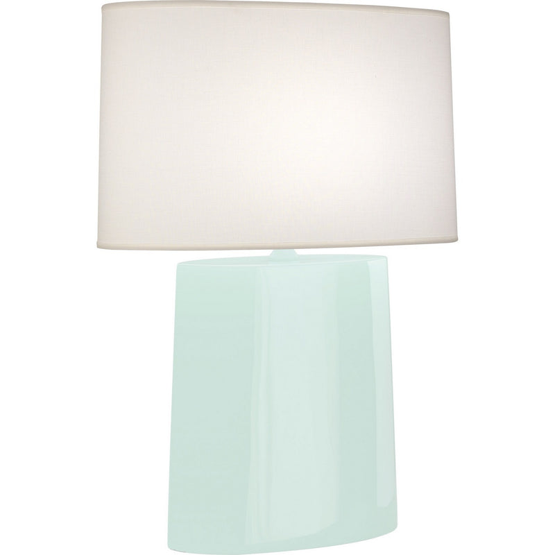 Robert Abbey MN03 One Light Table Lamp, Mint Glazed Ceramic