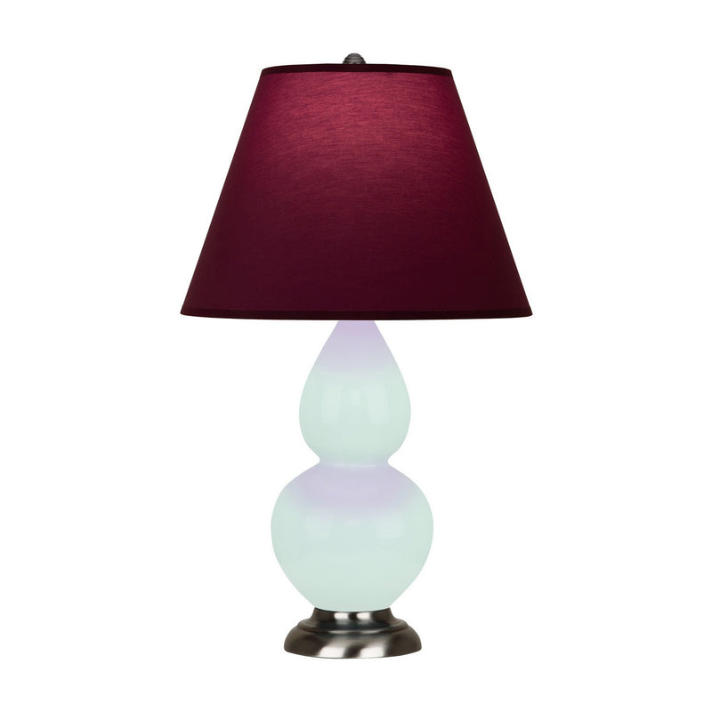 Robert Abbey MN12P One Light Accent Lamp, Mint Glazed Ceramic w/Antique Silver