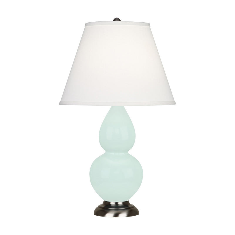 Robert Abbey MN12X One Light Accent Lamp, Mint Glazed Ceramic w/Antique Silver