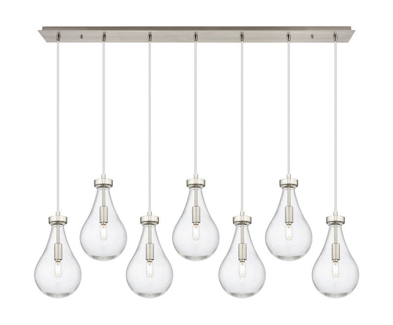 Innovations 127-451-1P-SN-G451-7SDY Seven Light Linear Pendant, Brushed Satin Nickel