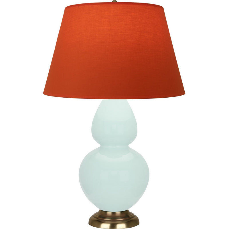 Robert Abbey MN20T One Light Table Lamp, Mint Glazed Ceramic w/Antique Natural Brass