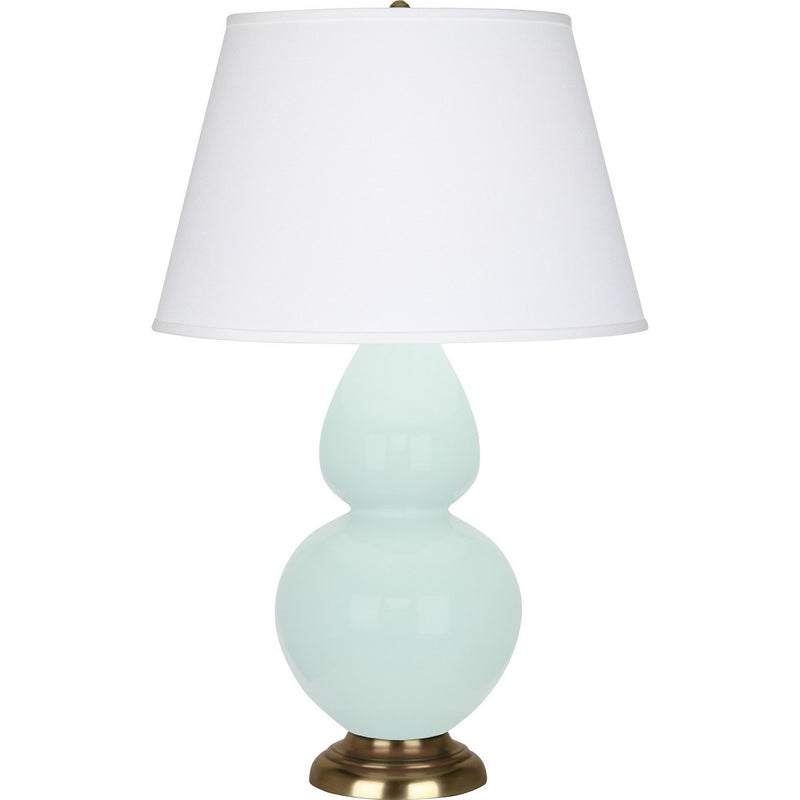 Robert Abbey MN20X One Light Table Lamp, Mint Glazed Ceramic w/Antique Natural Brass