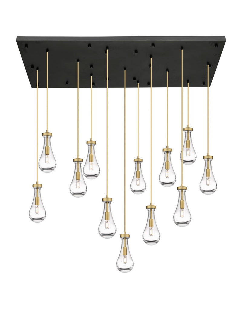 Innovations 154BK-451-1P-BB-G451-5CL-20 13 Light Pendant, Brushed Brass
