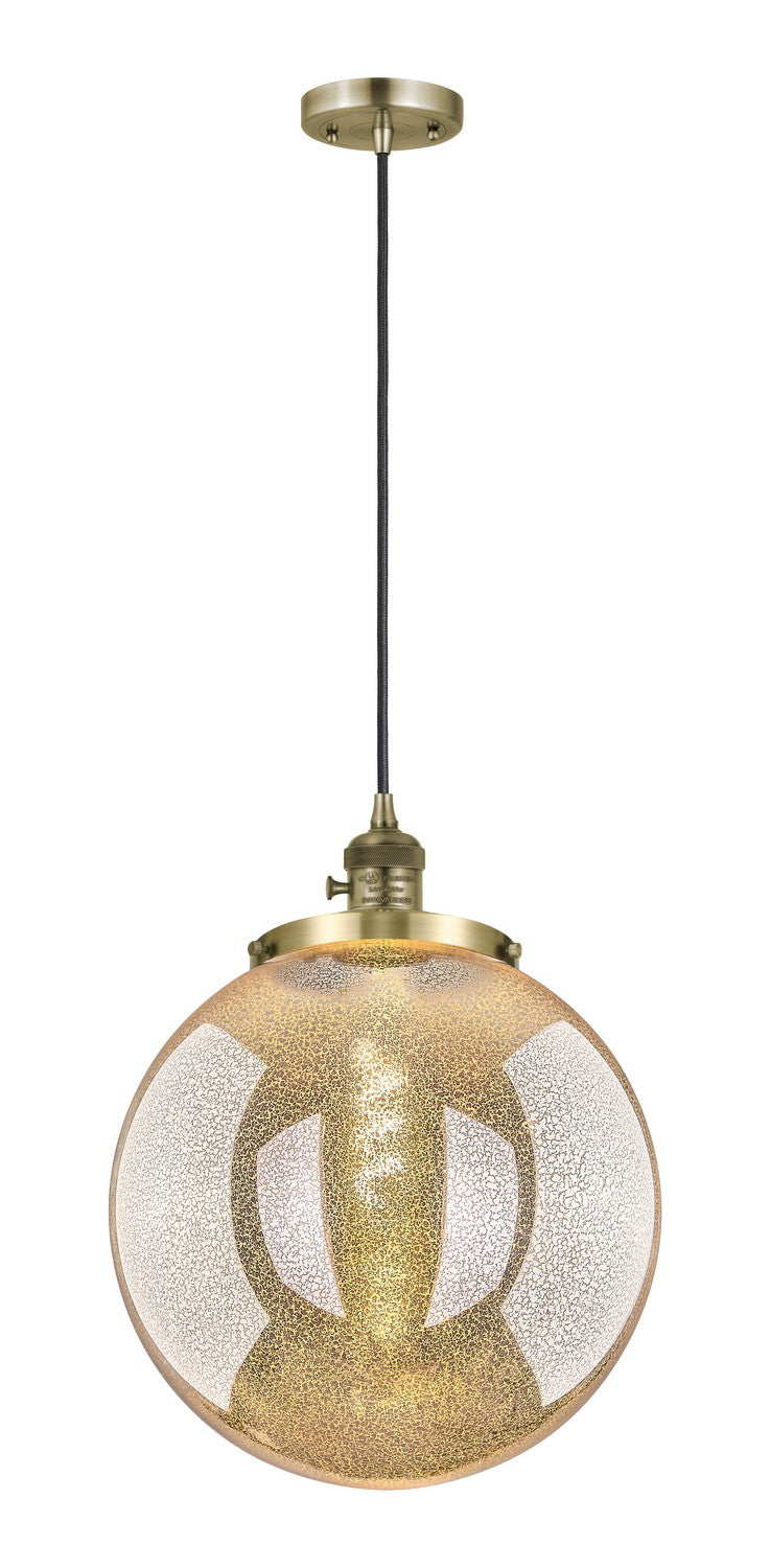 Innovations 201CSW-AB-G208-14 One Light Mini Pendant, Antique Brass