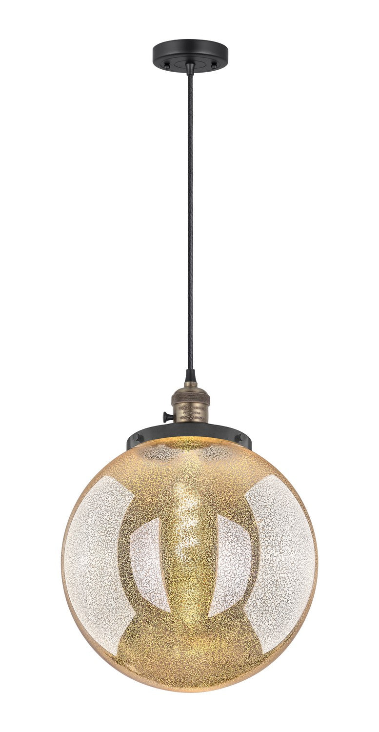 Innovations 201CSW-BAB-G208-14 One Light Mini Pendant, Black Antique Brass