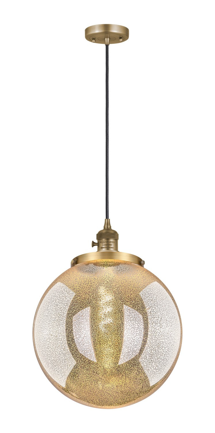 Innovations 201CSW-BB-G208-14 One Light Mini Pendant, Brushed Brass