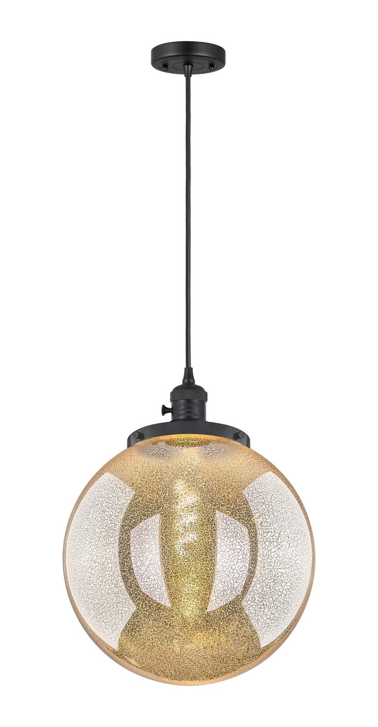 Innovations 201CSW-BK-G208-14 One Light Mini Pendant, Matte Black