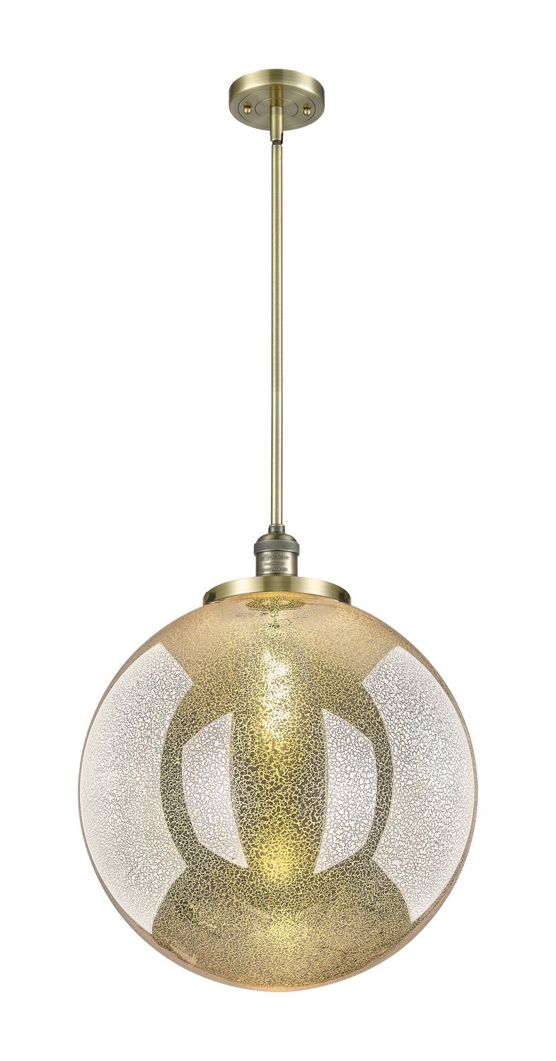 Innovations 201S-AB-G208-18 One Light Pendant, Antique Brass