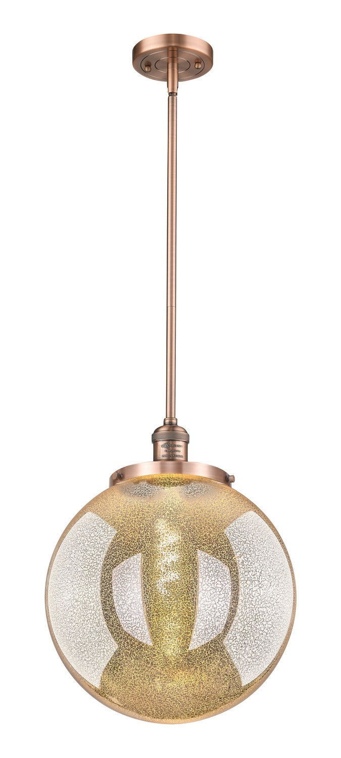 Innovations 201S-AC-G208-14 One Light Pendant, Antique Copper