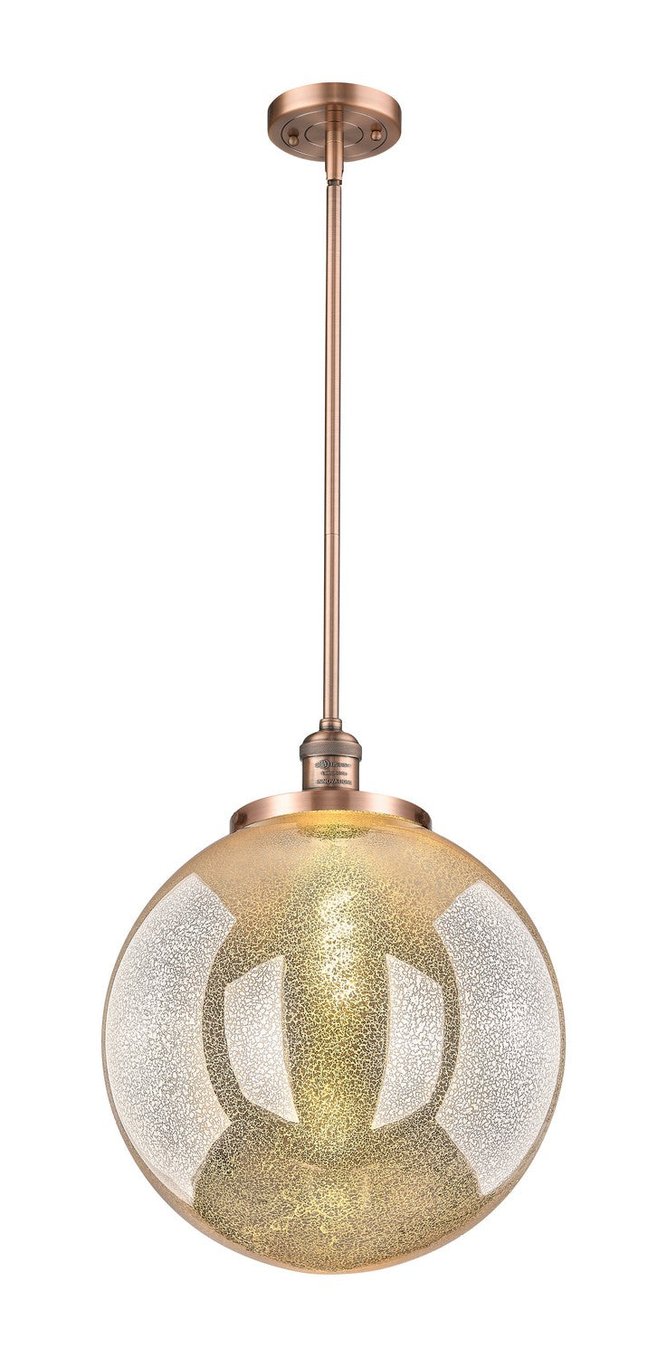 Innovations 201S-AC-G208-16 One Light Pendant, Antique Copper