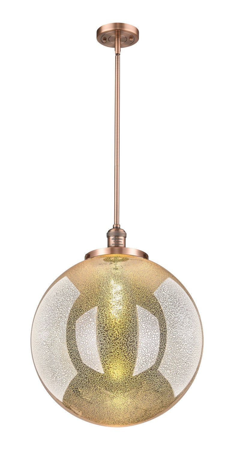 Innovations 201S-AC-G208-18 One Light Pendant, Antique Copper