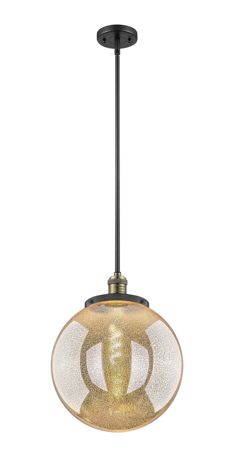 Innovations 201S-BAB-G208-14 One Light Pendant, Black Antique Brass
