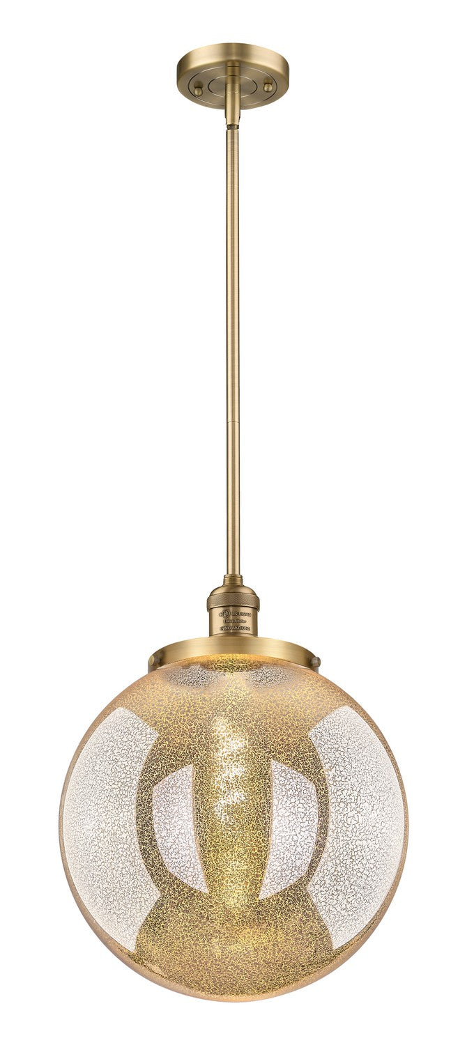 Innovations 201S-BB-G208-14 One Light Pendant, Brushed Brass