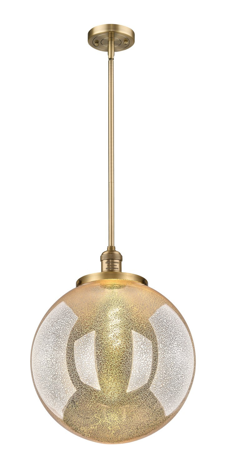 Innovations 201S-BB-G208-16 One Light Pendant, Brushed Brass