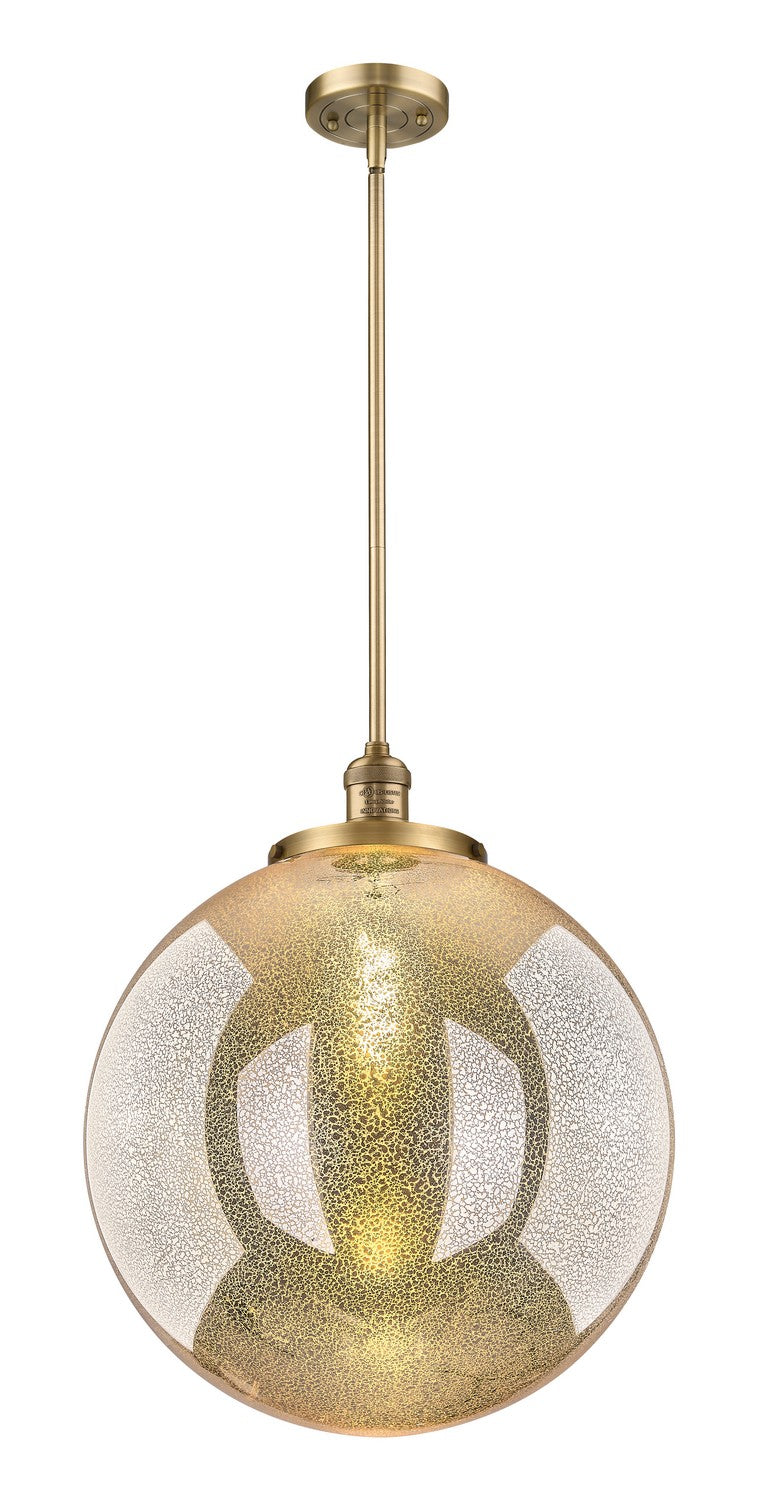 Innovations 201S-BB-G208-18 One Light Pendant, Brushed Brass
