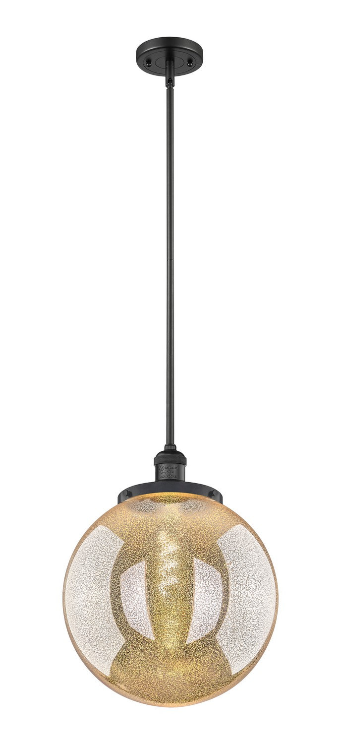 Innovations 201S-BK-G208-14 One Light Pendant, Matte Black