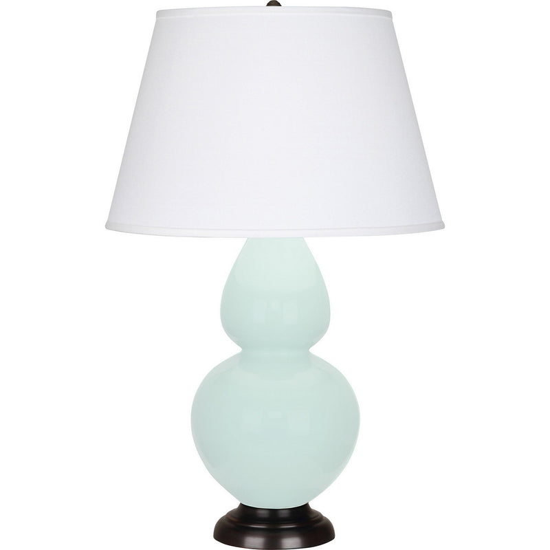 Robert Abbey MN21X One Light Table Lamp, Mint Glazed Ceramic w/Deep Patina Bronze