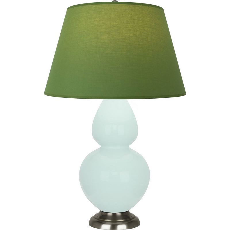 Robert Abbey MN22G One Light Table Lamp, Mint Glazed Ceramic w/Antique Silver