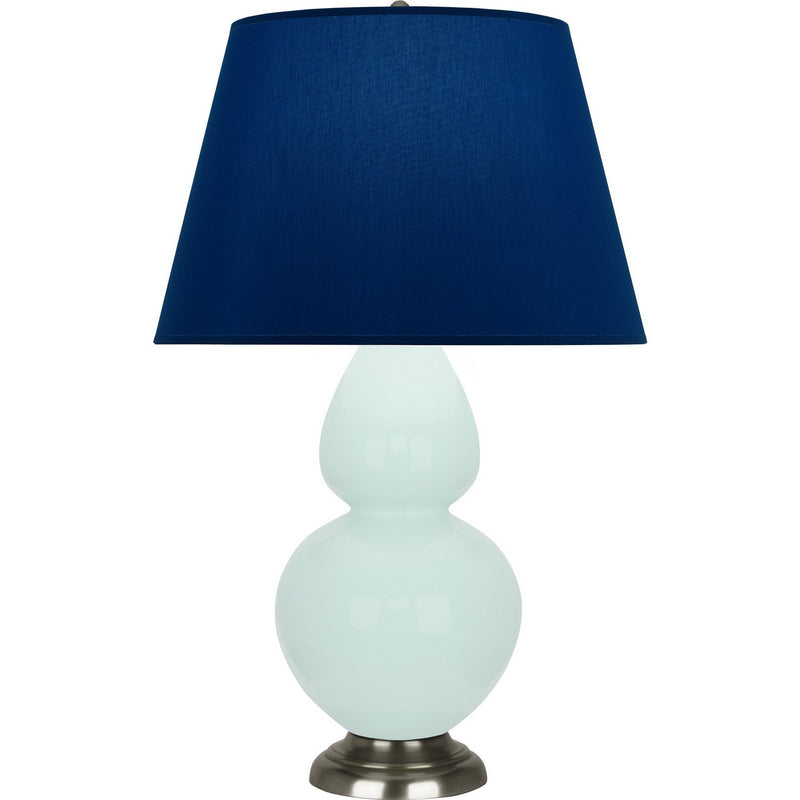 Robert Abbey MN22N One Light Table Lamp, Mint Glazed Ceramic w/Antique Silver