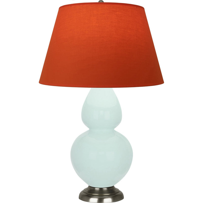 Robert Abbey MN22T One Light Table Lamp, Mint Glazed Ceramic w/Antique Silver